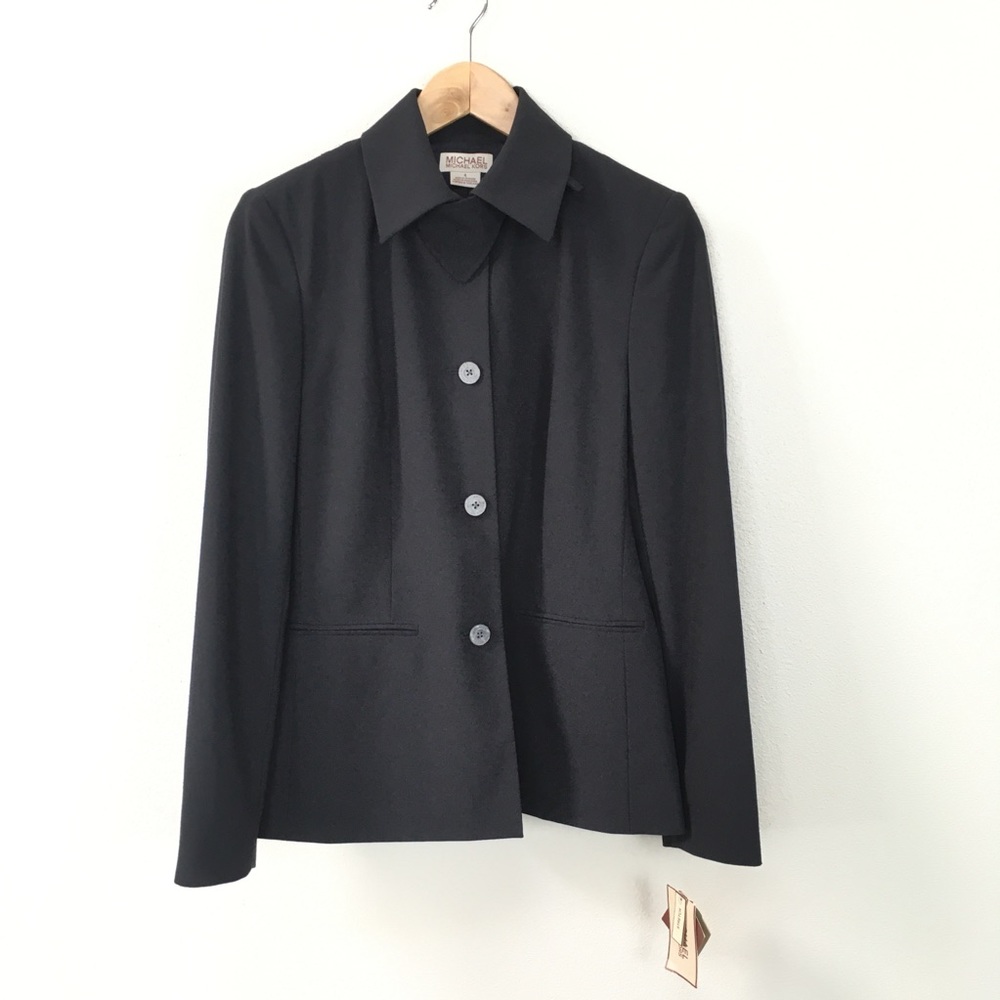 Michael Michael Kors Black Blazer Jacket Women’s sz 4 NWT - Picture 1 of 5